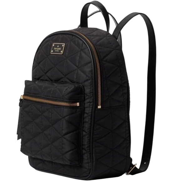 Kate Spade Wilson Road Quilted Small Nylon Backpack Black main image 7